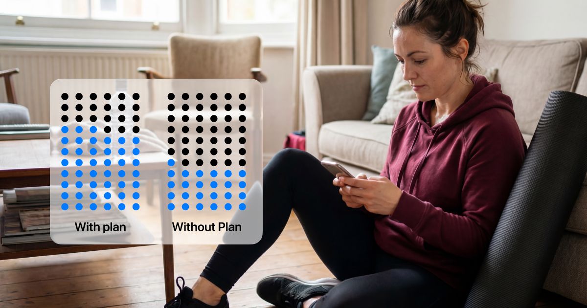 Users with plan have 1.8x higher chances of success.